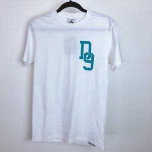 NWT D9 DNINE COLLECTION Blue Logo White T-Shirt S